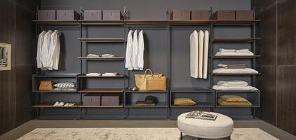 Roll walk-in closet